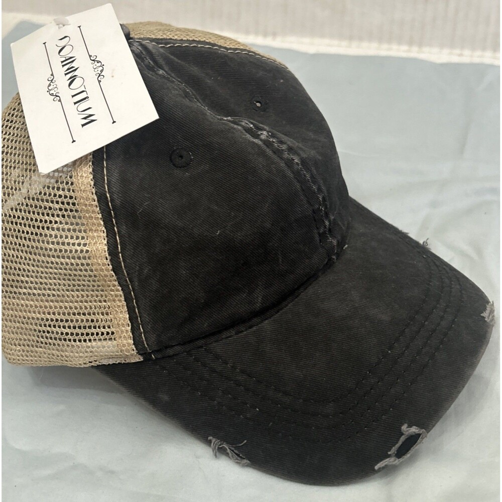 DOANNOTIUM crisscross ponytail baseball cap Distressed Look 